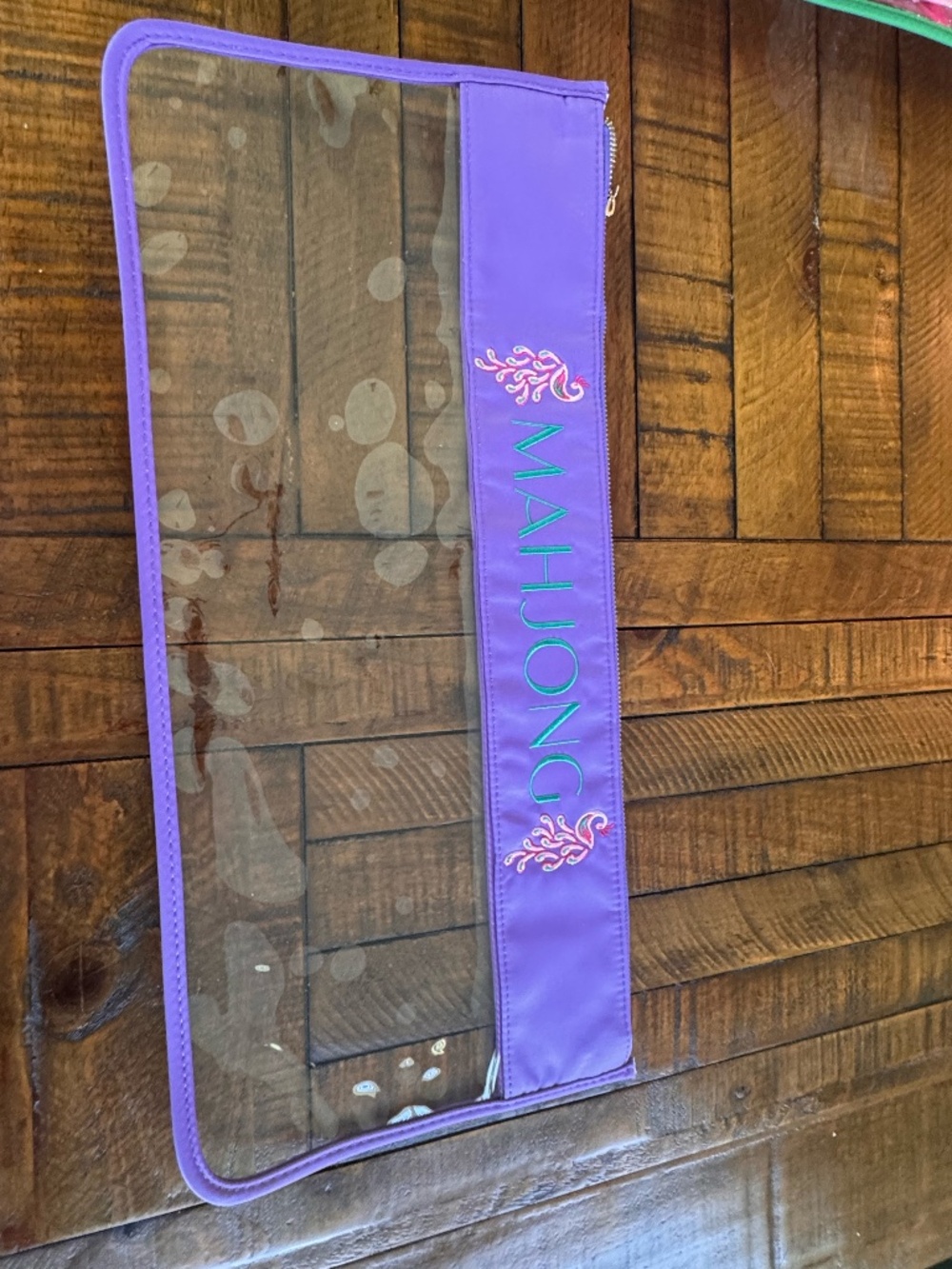 Oh My Mahjong Purple Peacock Mahjong Tile Bag